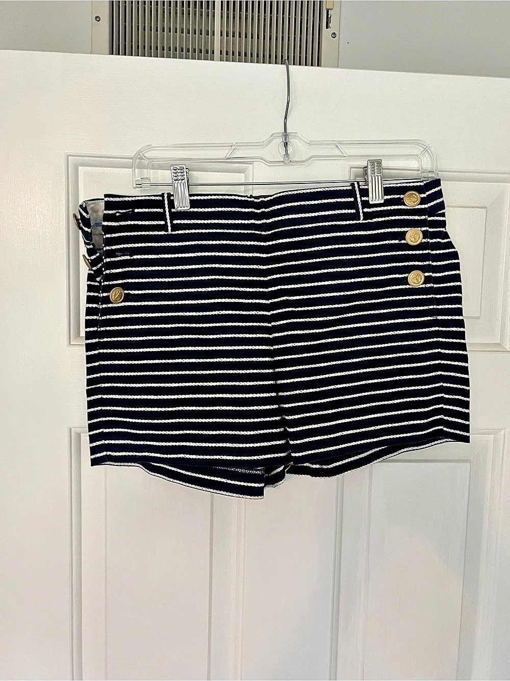 J.Crew Striped Shorts in Blue & White Size 6 Like New